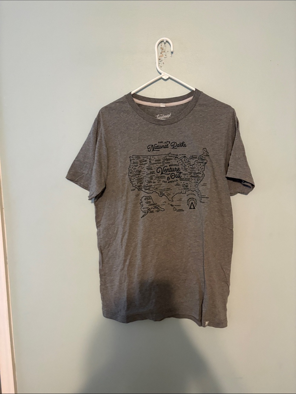 Men's Gray National Parks Graphic Tee